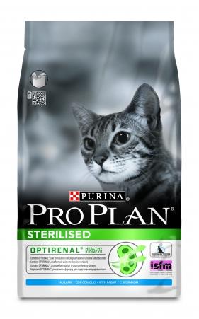 Сухой корм Purina Pro Plan Sterilised для кошек кастрированных и стерилизованных со вкусом кролика и курицы фото