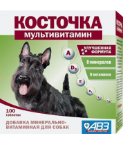 Минерально-витаминная кормовая добавка для собак Косточка мультивитамин фото
