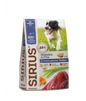 Сухой корм для взрослых собак средних пород Sirius с индейкой, уткой и овощами фото