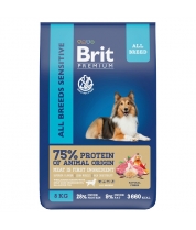 Brit Premium Dog Sensitive с ягненком и индейкой для взрослых собак всех пород фото