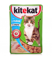 Влажный корм для кошек Kitekat с рыбой в соусе 85 г фото